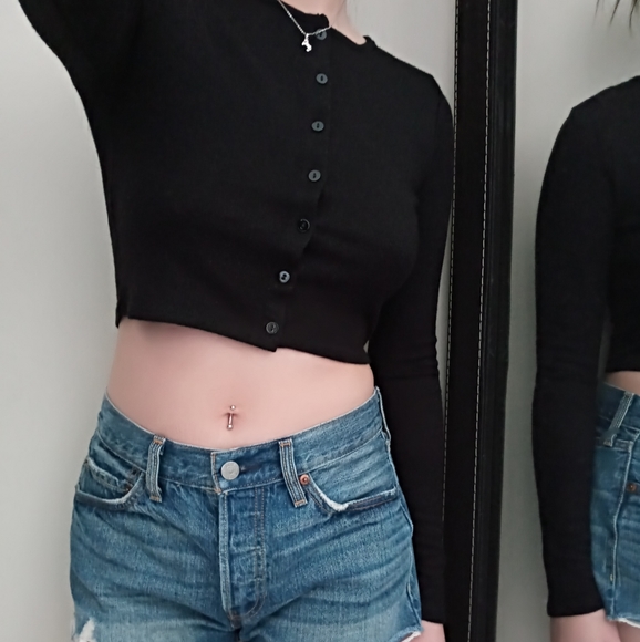 (SOLD!) 2 Zara Cropped Cardigan Bundle - Picture 2 of 2